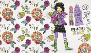 My Secret Diary | Stylish School Girls on Pastel White Floral Backdrops