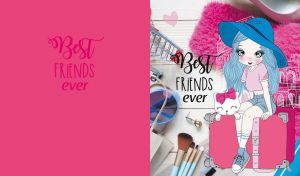 Girls with Furry Friends Gonna Travel | Scenes On Fashion Theme Backdrops