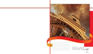 The Eiffel Tower beneath the brown clouds of Paris sky