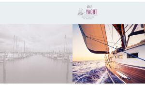 Side shot of a brown and white sailboat at sunset on a pastel grey backdrop