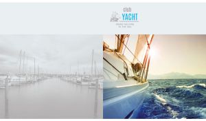 Side shot of a white sailboat in the sunlight on a pastel grey backdrop