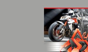 Bike rider in white suit on a gray background