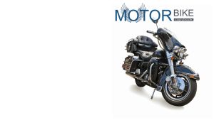 Black ultra classic electric motorcycle front view on white