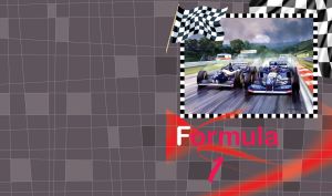 Formula 1 | Speed spectacle in a checker frame against dark soft backgrounds