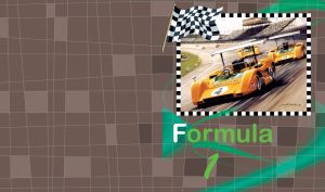 Orange formula one cars on a race track in front of the public in a checker frame