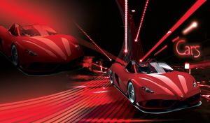 Cars | Cosmic Highways | Sport Cars and Shooting Star Streaks