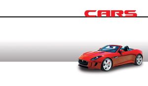 Luxury red cabriolet with black leather interior on pastel white backdrop