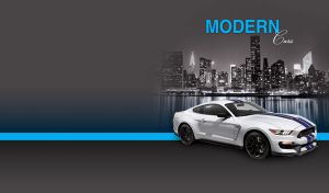 Modern Cars | Sports Automobiles Set Against Black-and-White Cityscapes