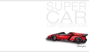 A red and black Lamborghini cabriolet supercar isolated on a white background