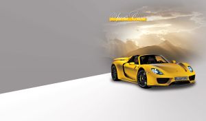 Speed in the Heights | Sports Cars Against Mountain Vistas | on Grey & White