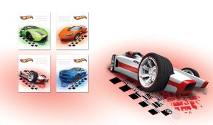 Light grey and red F1 car with open-wheels on a pastel red to white gradient