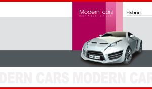 Satin white modern hybrid sports car on pastel grey-white backdrop