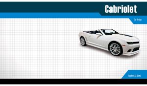 Old school white sports cabriolet on a white grid paper backdrop