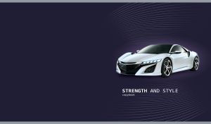 Stylish white sports coupe car on a dark navy backdrop