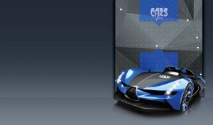 Cars Sport | Roadsters & Racers on 3D Panel with Rivets & Geometric Patterns