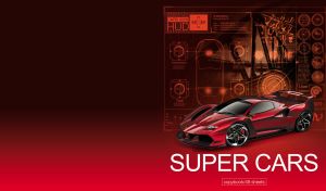 Super Cars | Vehicles on Gradient High-Tech Interfaces