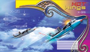 Lockheed Martin X 35 flying in the clouds across the blue sky