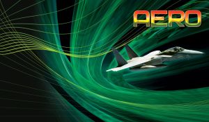 White military aircraft flying out of black and green digital digital air funnel