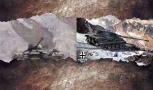 Warrior Tanks | Military Might Against Torn Metal Backdrop