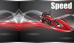Speed | Rushing Vehicles with Neon Trace on Dark Checkered Backdrops