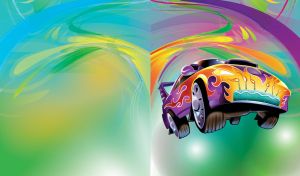 Vibrant Journey | Cartoon Cars Festive Riding